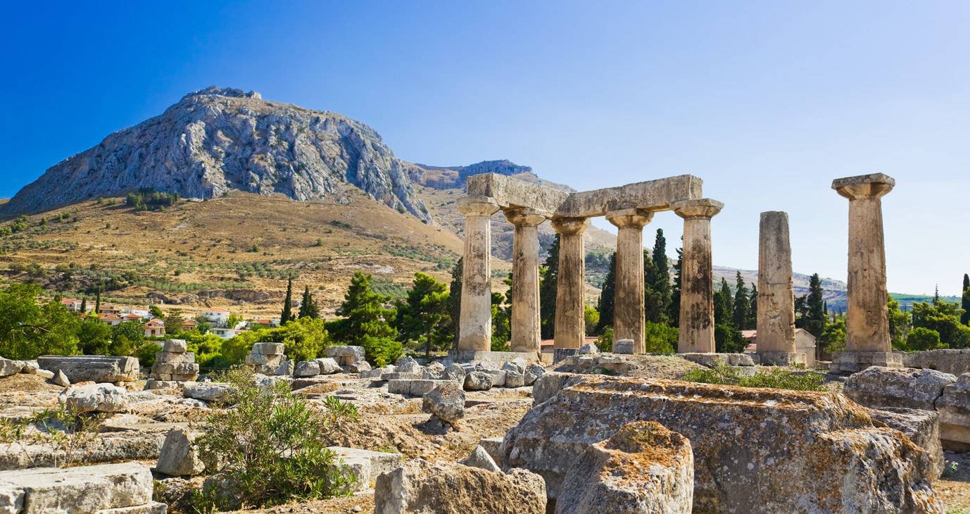 Ruins of temple in Corinth